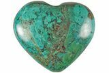 Polished Malachite & Chrysocolla Heart - Peru #211008-1